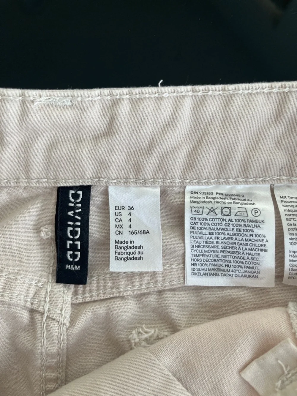 H&M Midi Twill Skirt with Front Slit